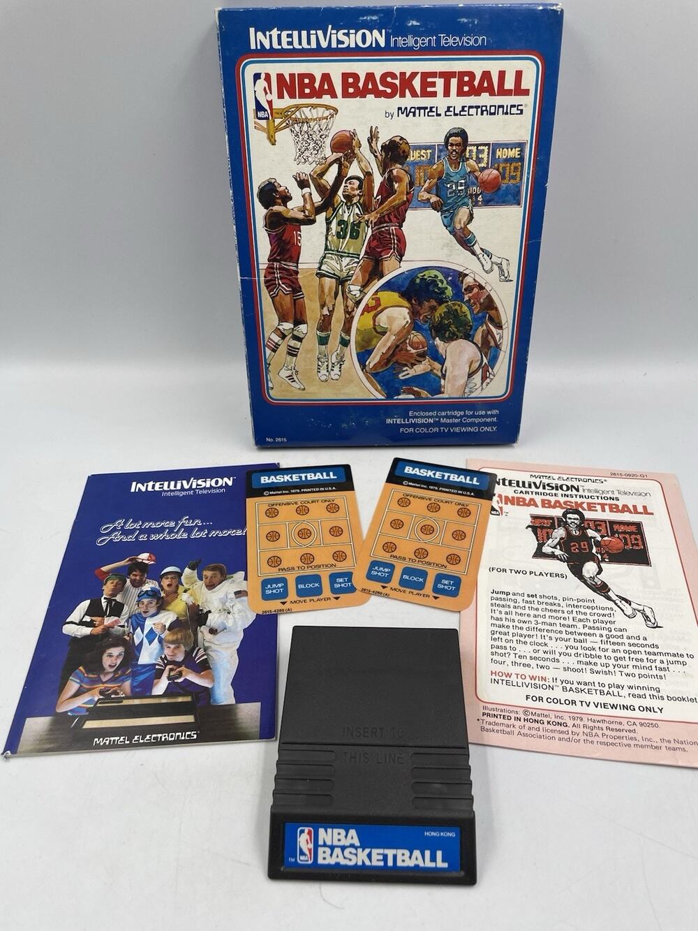 NBA Basketball Intellivision Complete In Box W/ Inlays & Manual 1979 Sports Game